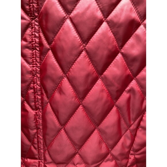 Lands’ End Women’s Red Quilted Vest XL Lightweight Zip Pockets Primaloft - Picture 12 of 12